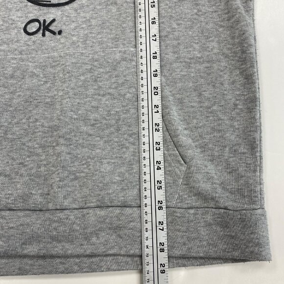 One Punch Man Anime Unisex Gray Hooded Sweatshirt "OK." Face Print - Picture 10 of 10